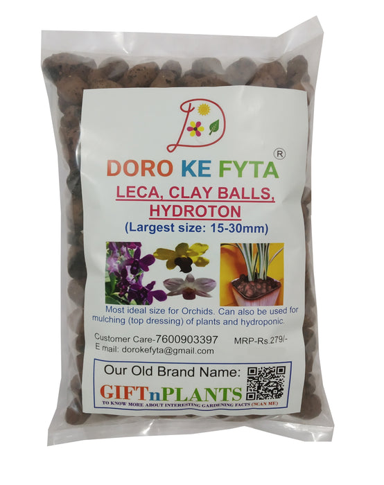 Leca Balls, Largest Size, (15 to 30 mm), Hydroton Pebbles for Orchids &  Mulching of Plants' Soil