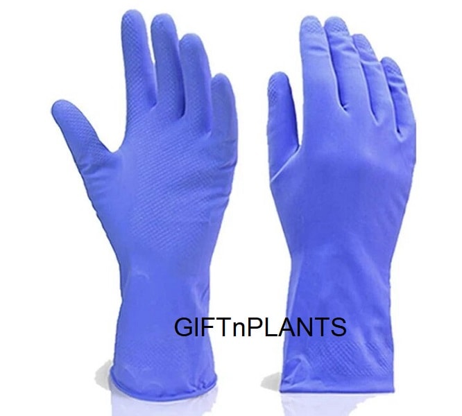 Reusable Rubber Hand Gloves (Blue)