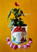 Giftnplants presents tumbled pink onyx stones enhances the beauty of Anthurium plant.