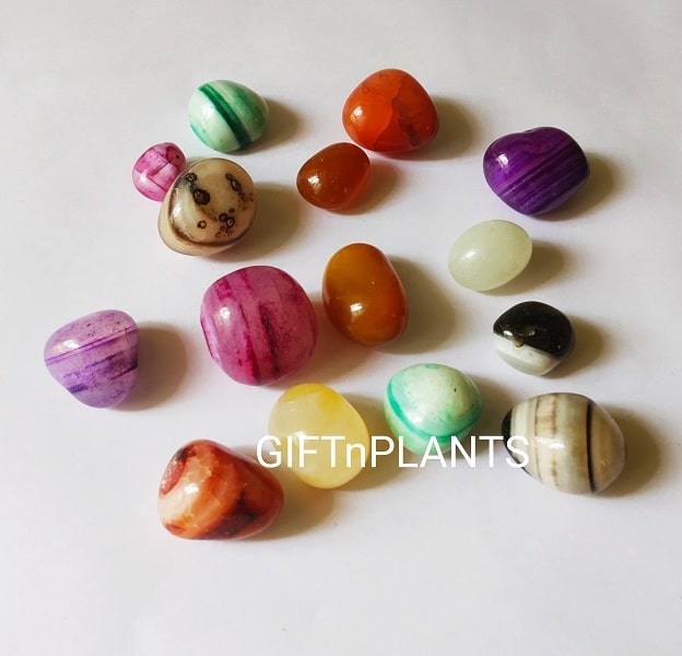 Onyx Pebbles Mix Colour for Fountains Pebbles, Aquarium Stones, Reiki Crystals, Healing Stones, Tumbled Onyx Stones for your Plants and Flower Vases