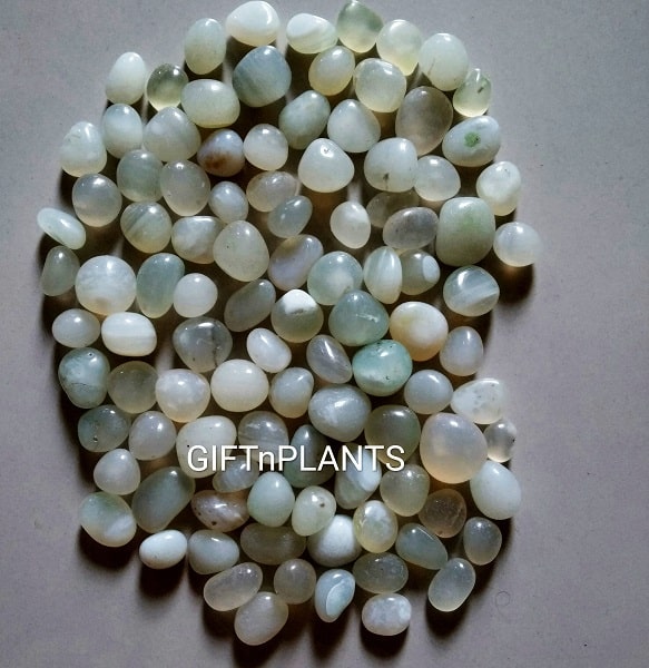 Tumbled onyx stones Off White colour for aquarium, reiki crystals, plants & flower vases is commonly used.