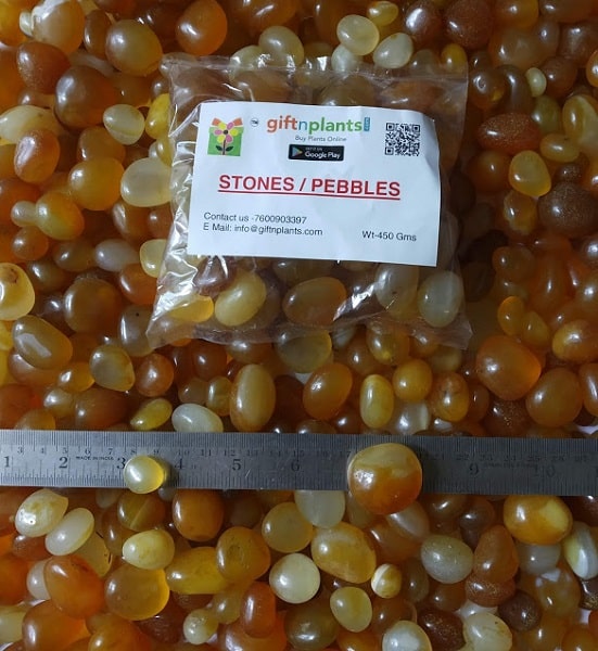 Tumbled Onyx Stones Yellow Colour for Aquarium, Reiki Crystals, Plants & Flower Vases