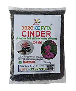 Cinder (2-8mm), Substrate for Soil Free Growing for Rose, Adenium and Other Big Sized Plants (Wt-1.8 Kg)